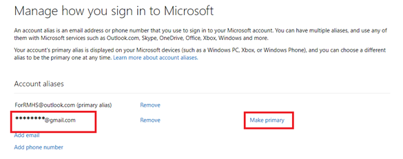 A better way to manage aliases and primary email address for your Microsoft  account